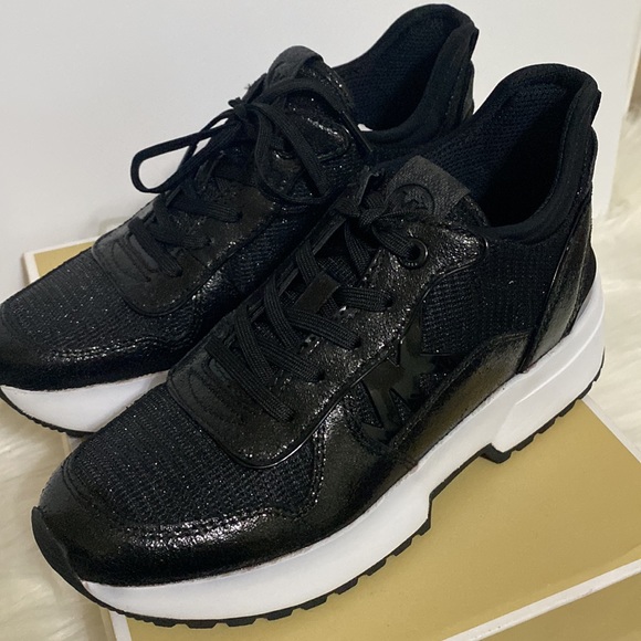 NWT Michael Kors Muse Trainer Glitter Chain Mesh Shoes - Picture 10 of 14